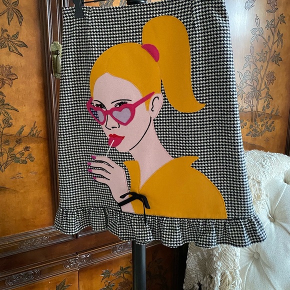 Moschino Vintage Embroidered skirt